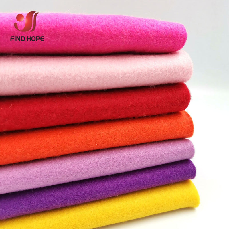 7 Rolls 20*90cm Soft Felt Fabric Non-woven Felt Fabric Sheet  DIY Sewing Dolls Crafts Material 1.4mm Thick