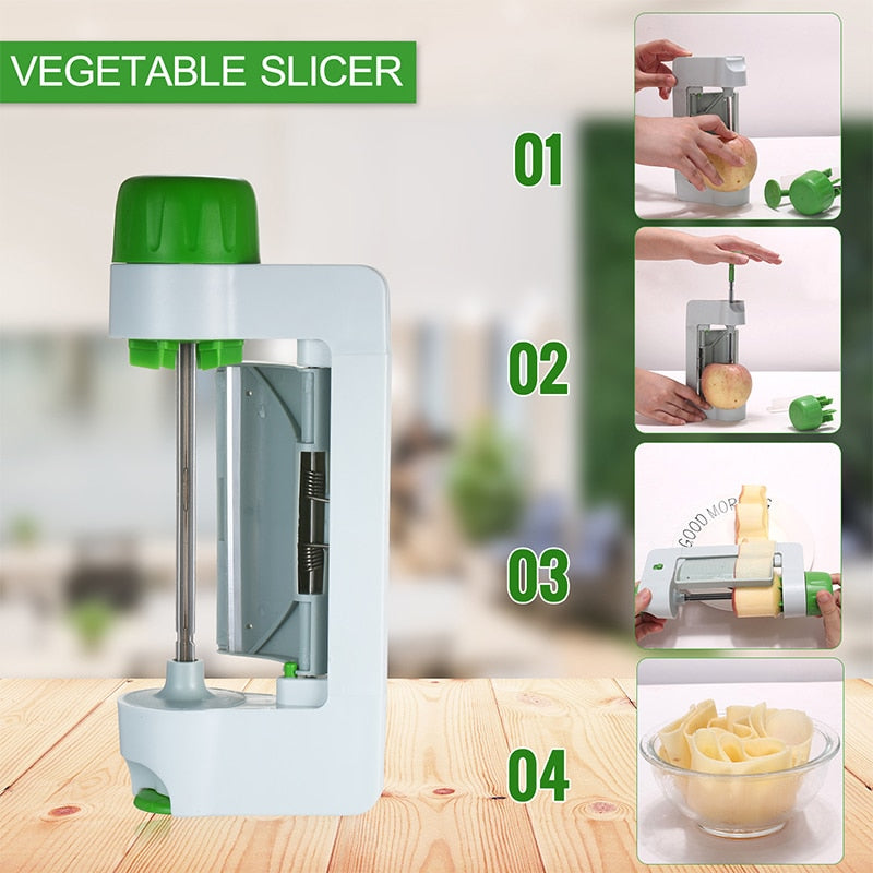 Portable Manual Vegetale Peeler Multi-Function Faster Round Sheet Fruit Slicers Veggie Sheet Slicer Cutting Tool Kitchen Gadget