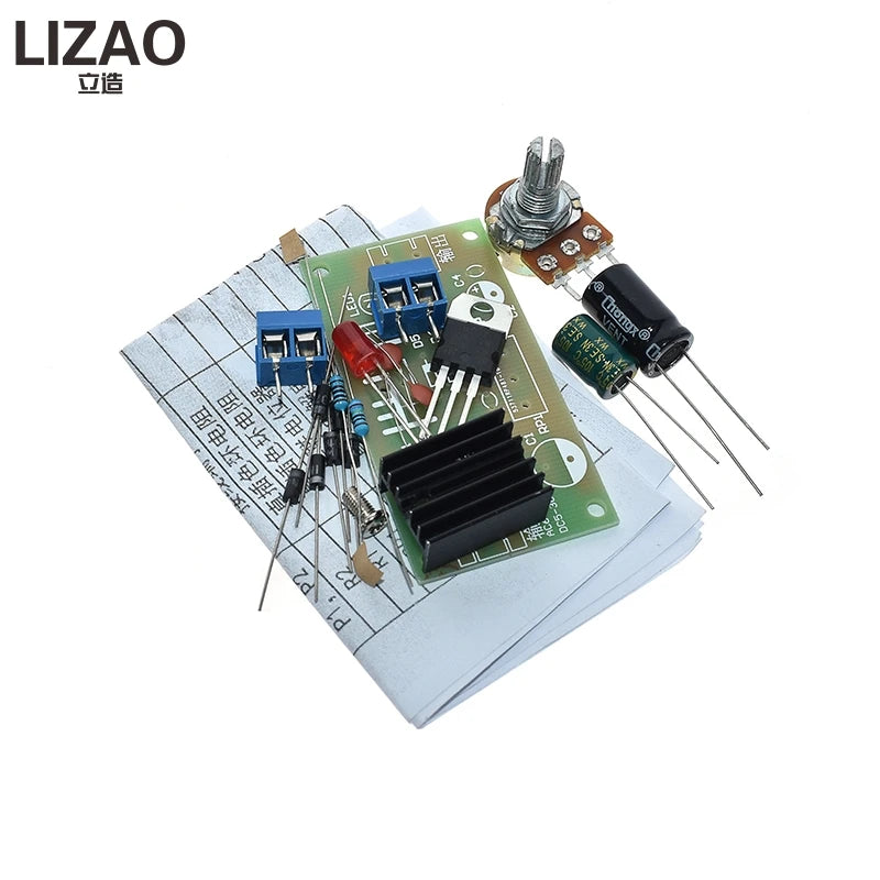 LM317 Adjustable Power Supply Kit Continuous Adjustable DC Power Supply DIY Teaching Training Parts