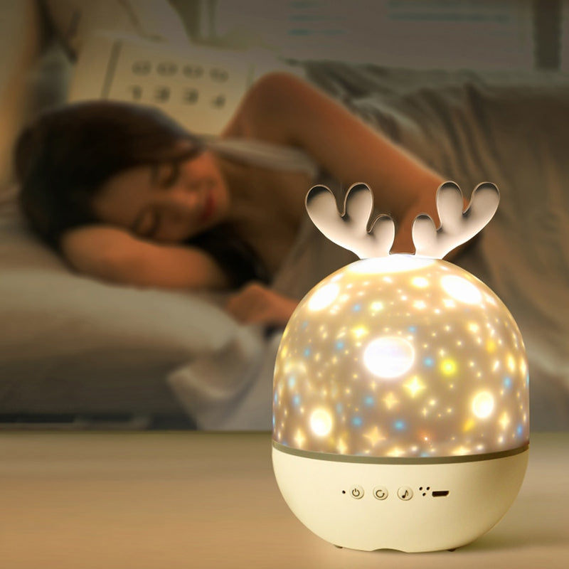 Starry Sky Projector Night Light With BT Speaker Remote Controller Rechargeable Rotate LED Lamp Colorful Star Kids Baby Gift