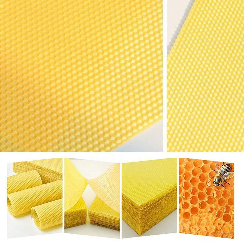 10pcs Honeycomb Foundation Bee Wax Foundation Sheets Paper Beehive Wax Frames Base Sheets Bee Comb Honey Frame Beeswax