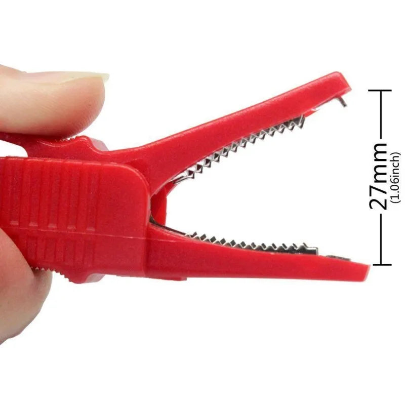 1pair red+black CATIII 1000V 32A crocodile clips full insulated copper alligator clip test lead for fluke megger