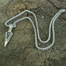 1pcs Norse Viking valknut Triangle arrow rune pendant men Cool necklace stainless steel with viking rune letter