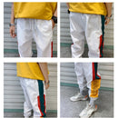 Hip Hop Streetwear Men's Splice Joggers Pants Fashion Men Casual Cargo Pant Trousers High Street Elastic Waist Harem Pant Men