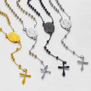 New Fashion Cross Rosary Necklace Classic Prayer Jesus Chain Jewelry Men and Women