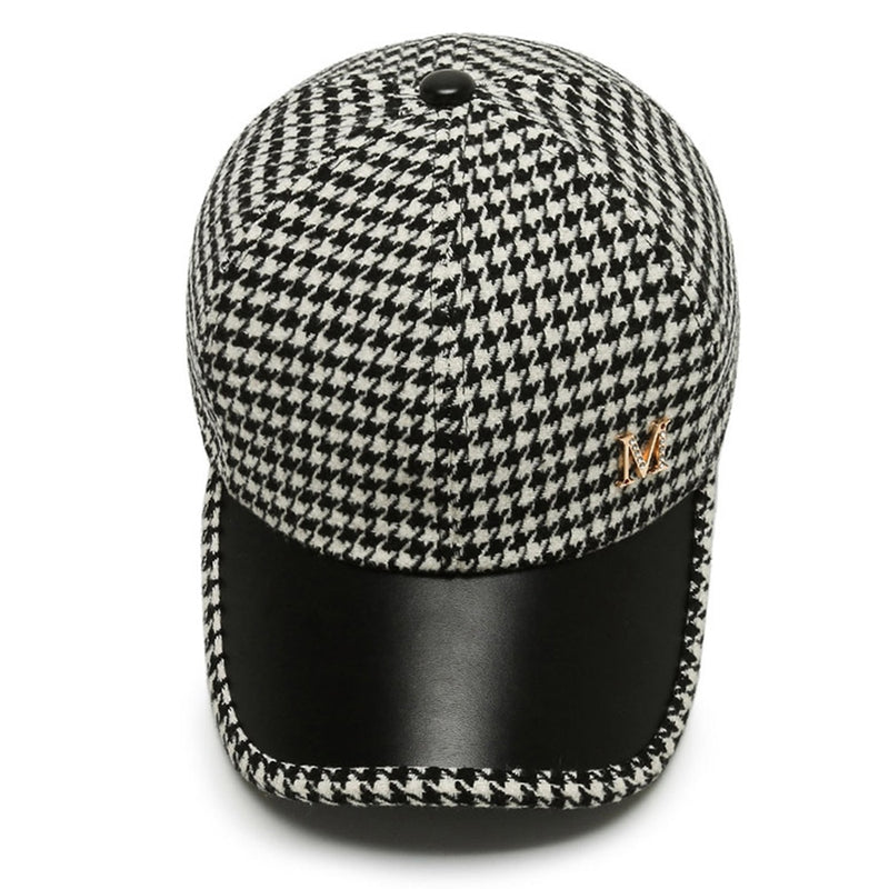 FS 2023 British Plaid Baseball Hats For Men Luxury Designer Brand Women Cap Brown Houndstooth Bone Trucker Hat Casquette Homme