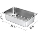 SucceBuyBuffet Chafing Dishes 8.5L-20L Gastronorm Pans Steam Table Pans Tray Stainless Steel Food Container for Party BBQ Baking