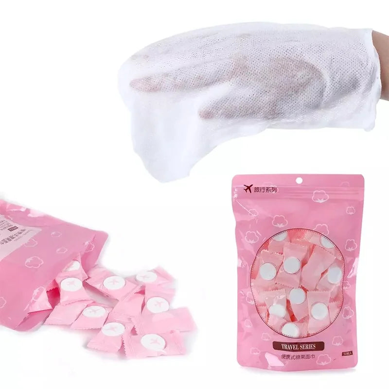 Disposable Cotton Towel Portable Travel Compressed Face Towel Wet Wipe Washcloth Napkin Outdoor Moistened Tissues Make Up Tools