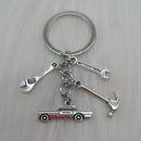 Mechanical Keychain Dad Father Initial Keychain Father's Day Gift Letter A-Z Truck Keychain Truck Key Ring Car Truck Lover Gift