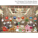 Christmas Window Stickers Merry Christmas Decorations For Home 2024 Christmas Wall Sticker Kids Wall Decals Happy New Year 2025