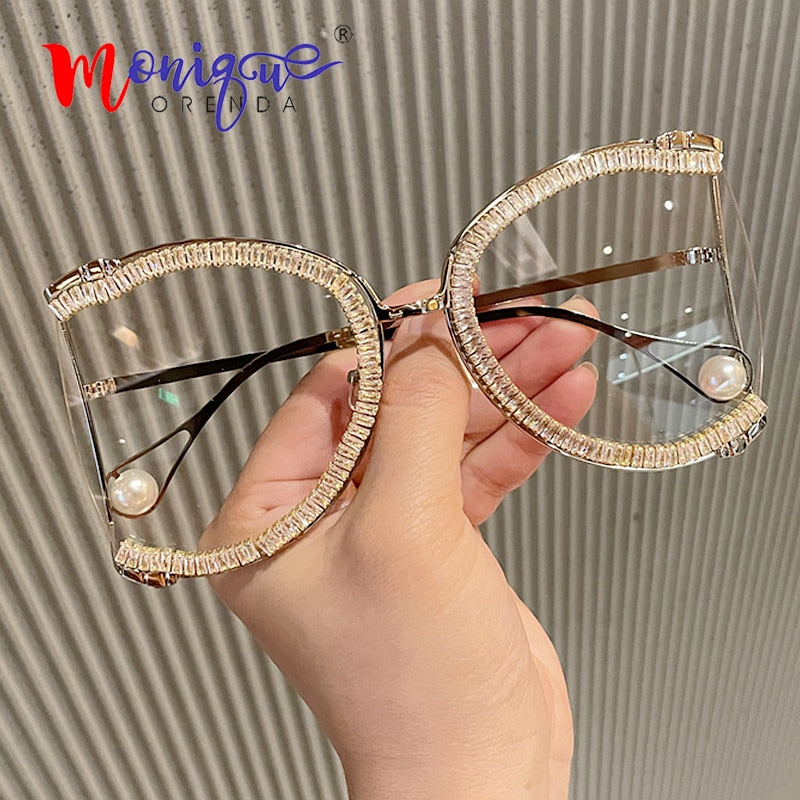 2021 Sunglasses Women Oversized CZ Diamond Designer Sun Glasses Ladies Luxury Glasses Shades for Women  Wholesale Bulk  Oculos