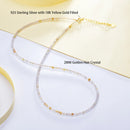 Natural Stone Spinel/Fluorite/Amazonite Jewelry 2MM with 925 Sterling Silver Accessories Tourmaline Necklace for Women Christmas