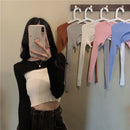 New Autumn Women Solid Sweater O-Neck Cropped Sweater Pullover Crop Top Super Cropped Sweaters Shirts For Female
