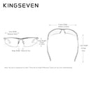 KINGSEVEN 2023 Aluminum Photochromic Sunglasses Men Polarized Vintage Black Driving Eye Glasses Eyewear Oculos De Sol Masculino