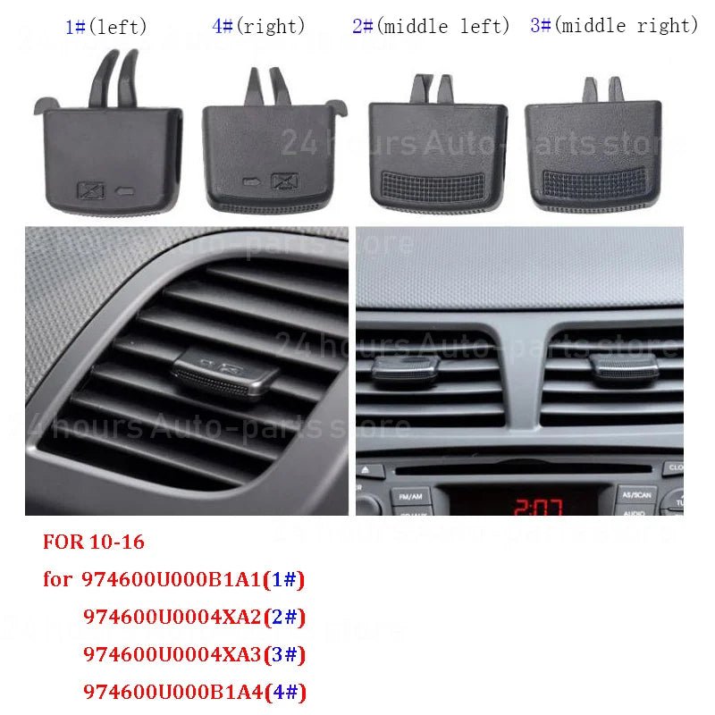 Car A/C Air Vent Grille Tab Clip Automobile Air Conditioner Outlet Repair Kit For Hyundai VERNA SOLARIS 2010-2016