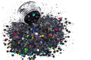 Holographic Chunky Glitter Total 60-140g Face Body Eye Nail Festival Chunky Holographic Glitter 6/8/24 Jars Mix Loose Glitter M9