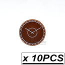 Custom Printed Clocks Tile Building Blocks  wall clock 1x2 2x2 MOC Decoration Bricks Round City Alarm Construction Toys