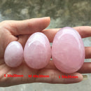 Natural Pink Rose Quartz Crystal Egg Ball Magic Sphere Healing Kegel Exercis Stone