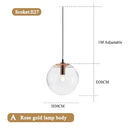 Modern Glass Pendant Lights Gold Black Hanging Lamps For Ceiling Dining Table Bedroom Dining Room Glass Ball Pendant Lighting