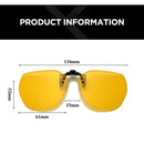 Polarized Clip Sunglasses Myopia Glasses Clip Driver Fishing Outdoor Cycling Night Vision Myopia Clip-on Sun Shading Eyeglasses