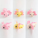 New 35cm Cartoon Animal Axolotl Plush toys Cute Soft Pink Hexagonal Dinosaur Stuffed Dolls Gifts For Boys Girls