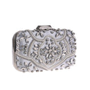 Women's Evening Clutch Bag Party Purse Luxury Wedding Clutches For Bridal Exquisite Crystal Ladies Handbag Apricot Silver Wallet