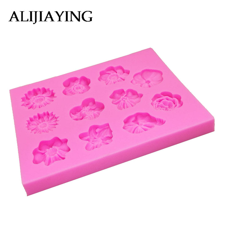 M1095 Sugarcraft Flower silicone mold fondant mold chrysanthemum cake decorating tools chocolate gumpaste mold