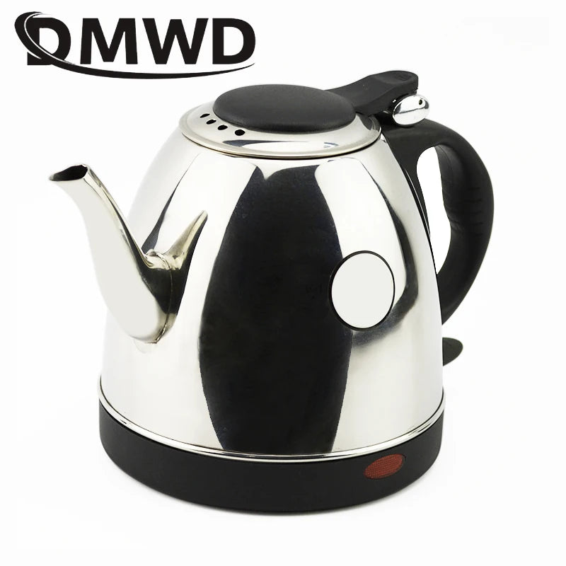 Long Mouth Electric Kettle Water Heating Pot Stainless Steel Boiler Hot Drink Teapot Heater Cooker Auto Power Off Boiling Cup EU