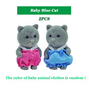 Easter Bunny Simulation Forest Animal Baby Toys Rabbit Family Dolls Dollhouse Figures Collectible Toy  4.5cm Furniture Set Gift