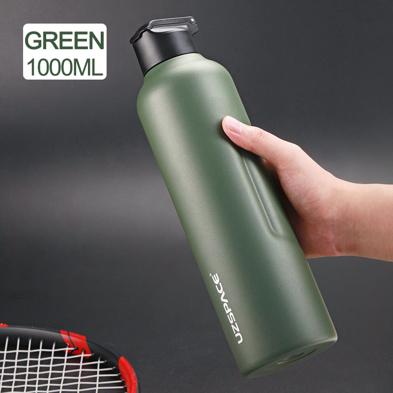 New 27oz 34oz Stainless Steel Water Bottle with straw Vacuum Flasks Insulated Travel Portable Thermal To Climb 1000ml thermos