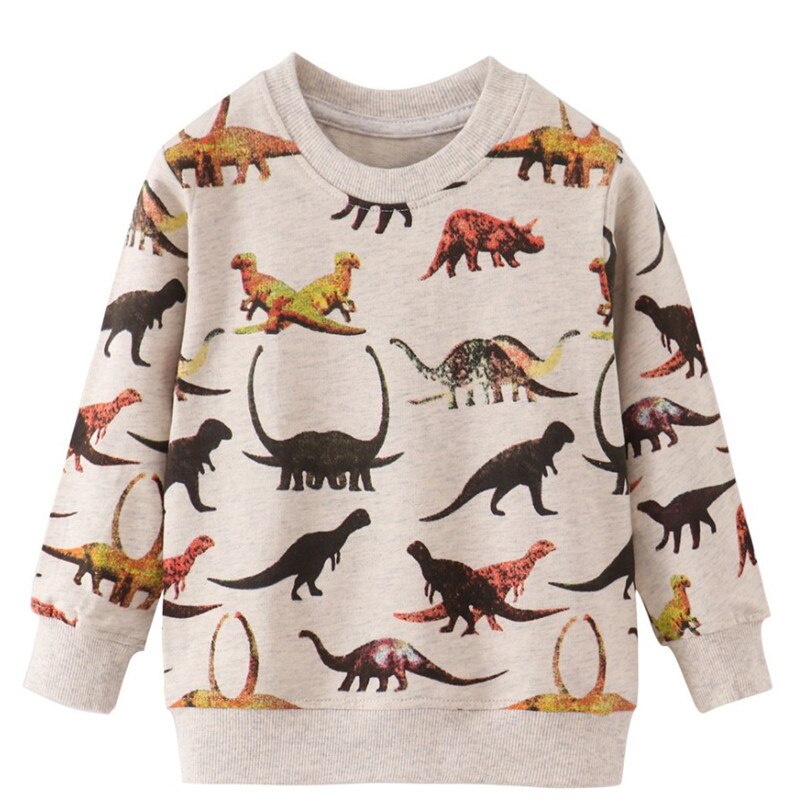 Children Sweatshirts Cotton Dinosaurs Boys Girls Tees Tops New 2019 Autumn Spring Shirts For Kids Boys T shirts Sport Sweater