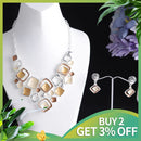 MeiceM 2021 Hot Women's Fashion Necklace Sets Charming Chain Geometric Round Choker Necklaces for Women Girls Christmas Gifts