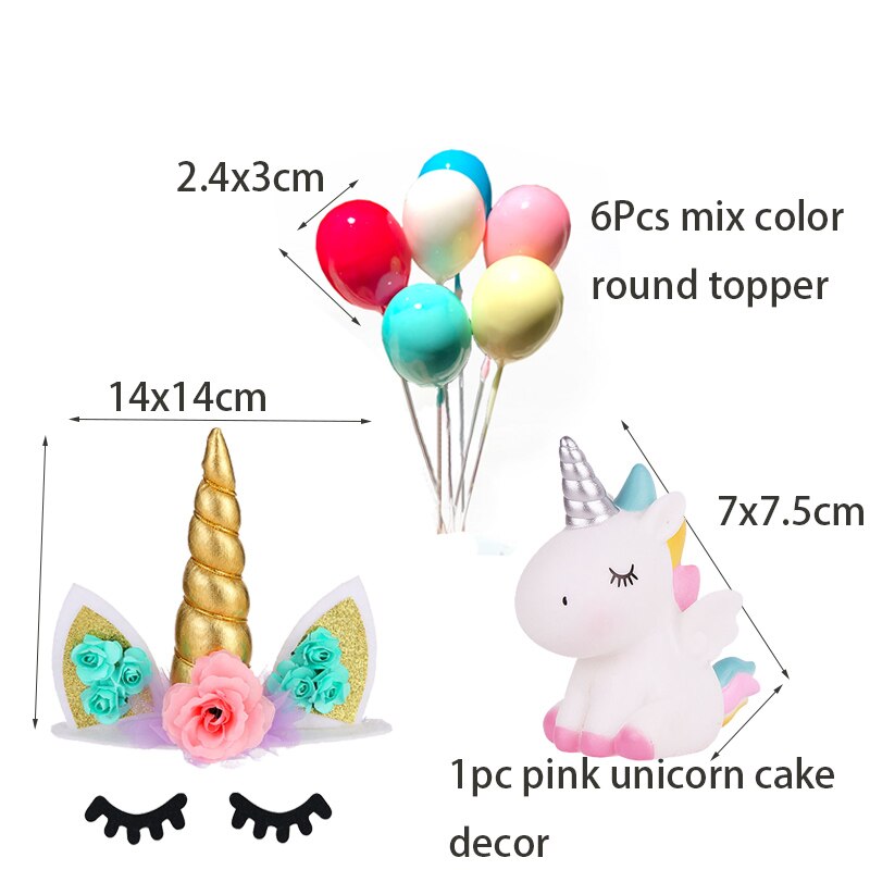 Unicorn Party 3-tier Cup Cake Stand Paper Plates Cups Balloon Birthday Party Decoration Kids Unicornio Party Girls Baby Shower