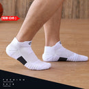 5 Pairs Ankle Sport Socks Cotton Towel Bottom Damping Striped Sweat-Absorbing Badminton Tennis Bike Run Travel Fitness Socks