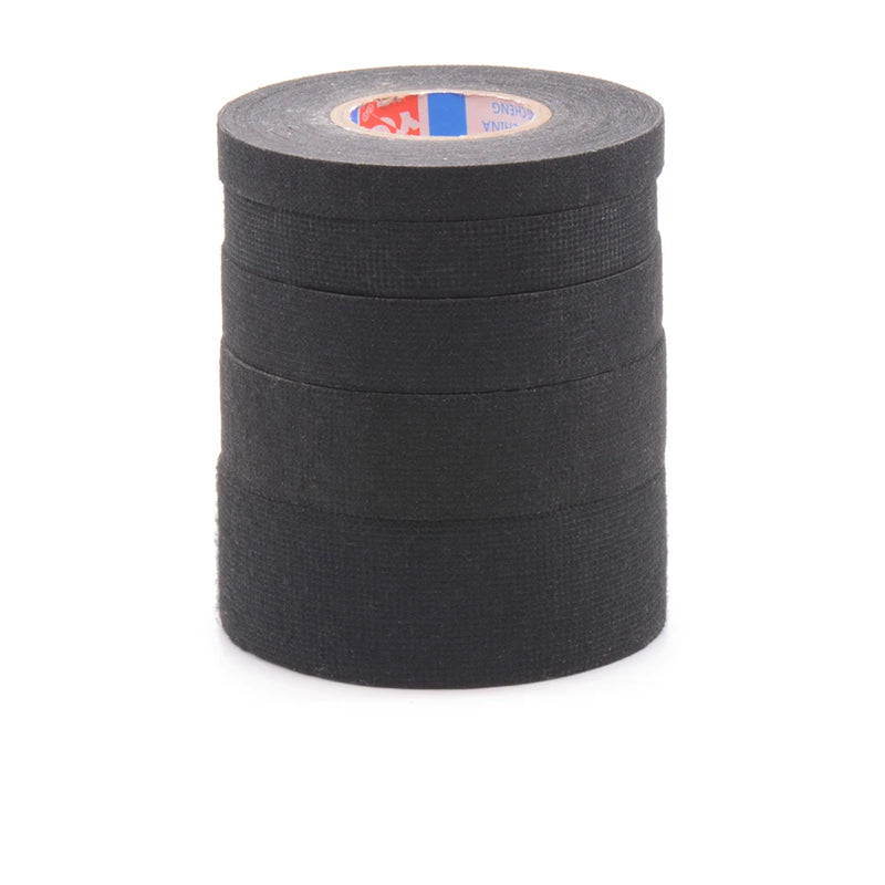 15/25Meters Black New Adhesive Cloth Tape Industrial Tape For Cable Harness Wiring Loom 9/15/19/25/32mm