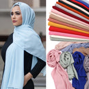JTVOVO RUNMEIFA 2021New Women's Bubble Chiffon Summer Thin Veil Hijab Muslim Arab Indian Islamic Scarf Shawl Head wrapper Turban