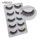 YSDO 5 pairs eyelashes mink strip lashes dramatic eyelashes natural 3d mink eyelashes makeup false eyelashes cilios maquiagem