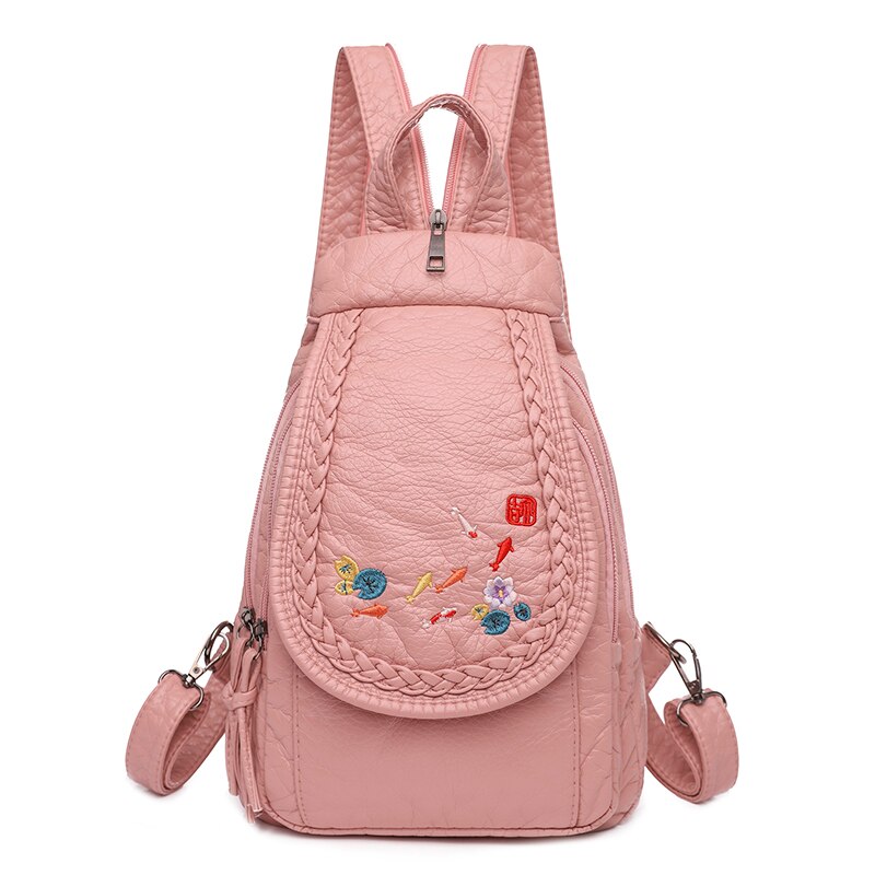 High Quality Soft PU Leather Backpack Women Small Chest Bags Fashion School Bag Casual Shoulder Bags for Women 2021 New Mochila