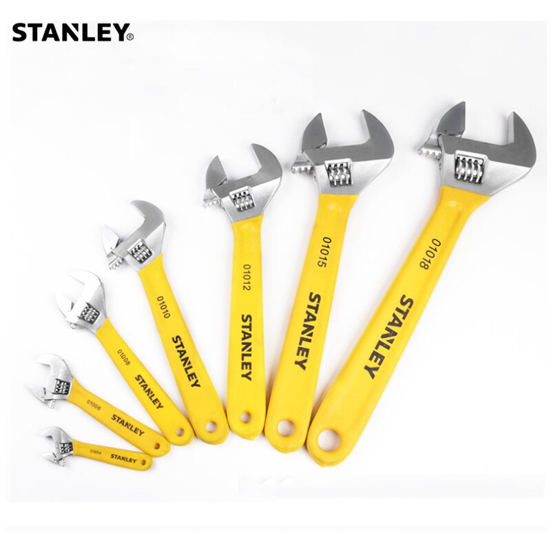 Stanley american brand nut adjustable wrench universal mini small big spanner wrench adjustable head jaw repair tool wrench car