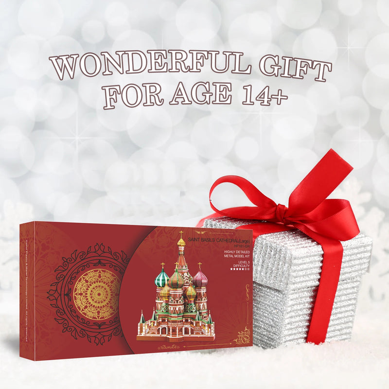 Piececool 3D Metal Puzzle Model Building Kits-Saint Basil's Cathedral Jigsaw Toy ,Christmas Birthday Gifts for Adults