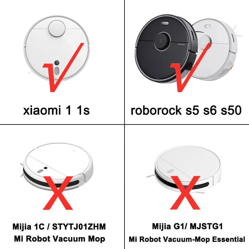 Robot Vacuum Cleaner Accessories For Xiaomi Mi 1 1S Roborock S5  Max S50 Mijia Vacuum Cleaner Hepa Filter Main Brush  Side Brush