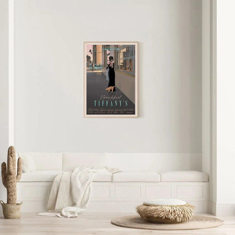 Audrey Hepburn Breakfast At Tiffany's Movie Poster Wall Art Canvas Painting Bedroom Living Room Home Decoration (No Frame)