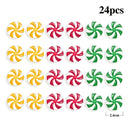 HOT 24pcs Christmas Artificial Candy Xmas Tree Pendant Mini Lollipop DIY Home Decoration Noel Deco New Year Child Gift Navidad