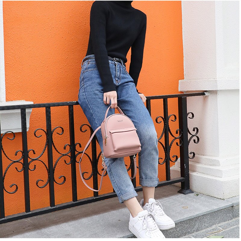 Fashion Women Backpack Soft Leather Small Backpacks Female Back Pack Ladies Shoulder Bag Satchel Mini Mochila Bagpack