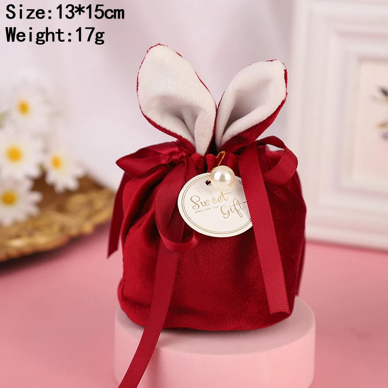 Cloth Easter Bags Cute Bunny Gift Packing Bags Wholesale Rabbit Chocolate Candy Bags Wedding Birthday Party Decoration 2025 New