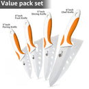 Ceramic Knife Kitchen Knives Holder Chef Slicing Utility Paring Knife White Blade 3 4 5 6 inch + Stand + Peeler Cooking Set