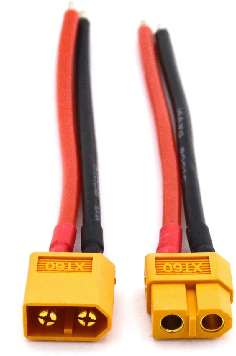 Amass XT60 Connector Male & Female Plug with 10/15cm14 AWG Silicone Wire for RC Airplane Quadcopter Lipo Battery ESC  FPV Drone