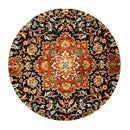 Retro Round Living Room Rug Home Bedroom Round Floor Pad Computer Chair Floor Pad European Wardrobe Floor Pad and Carpet