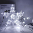 Christmas Tree Topper Star Lights Xmas Tree LED Star Night Lamp Ornaments Christmas Festival Party New Year Home DIY Decorations