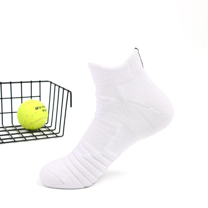 Professional Running Socks Cotton Thick Terry Socks Summer Basketball Tennis Men Sports Socks Shock Absorption Moisture Wicking